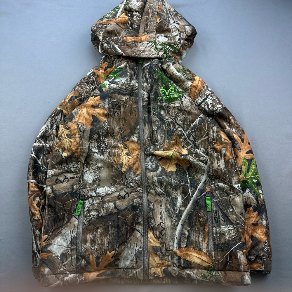 Realtree Camouflage Jacket with Green Accents